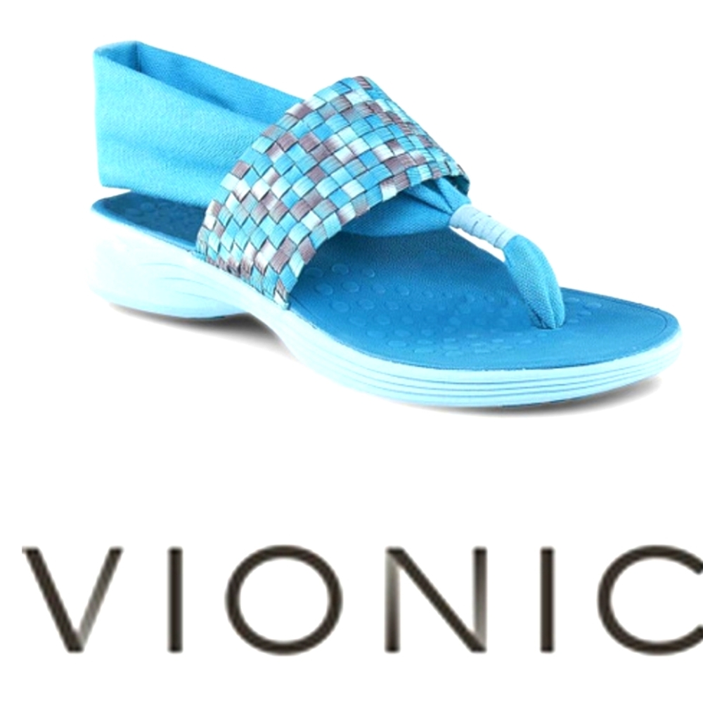 NWOB Vionic Serene Tia Teal Blue Active Sling Orthopedic Sandals 11